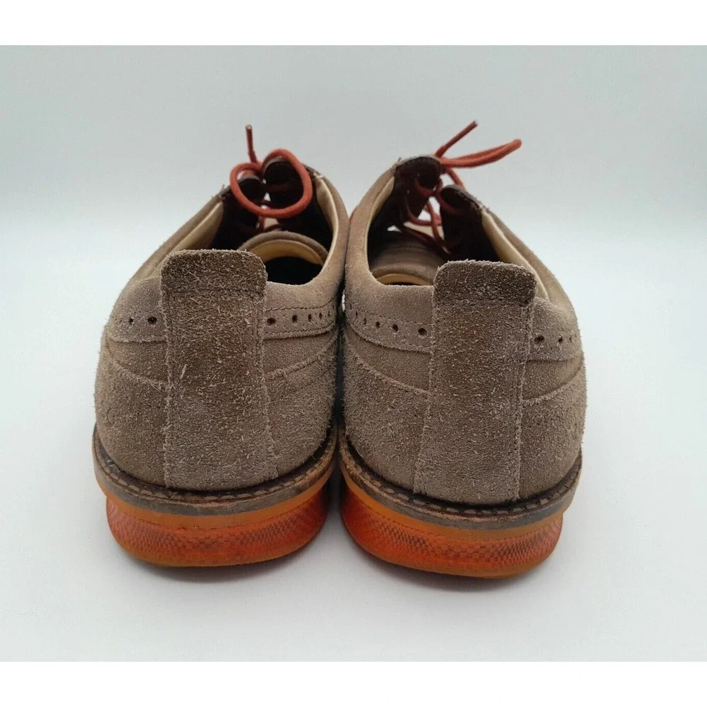 ECCO Mens Oxford Shoes Brown Orange Lace Up Wingtip Low Top US 10 EUR 43